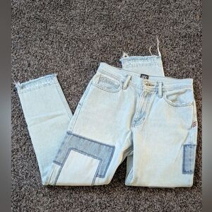 BDG Light Blue Jeans with Dark Blue Patchwork